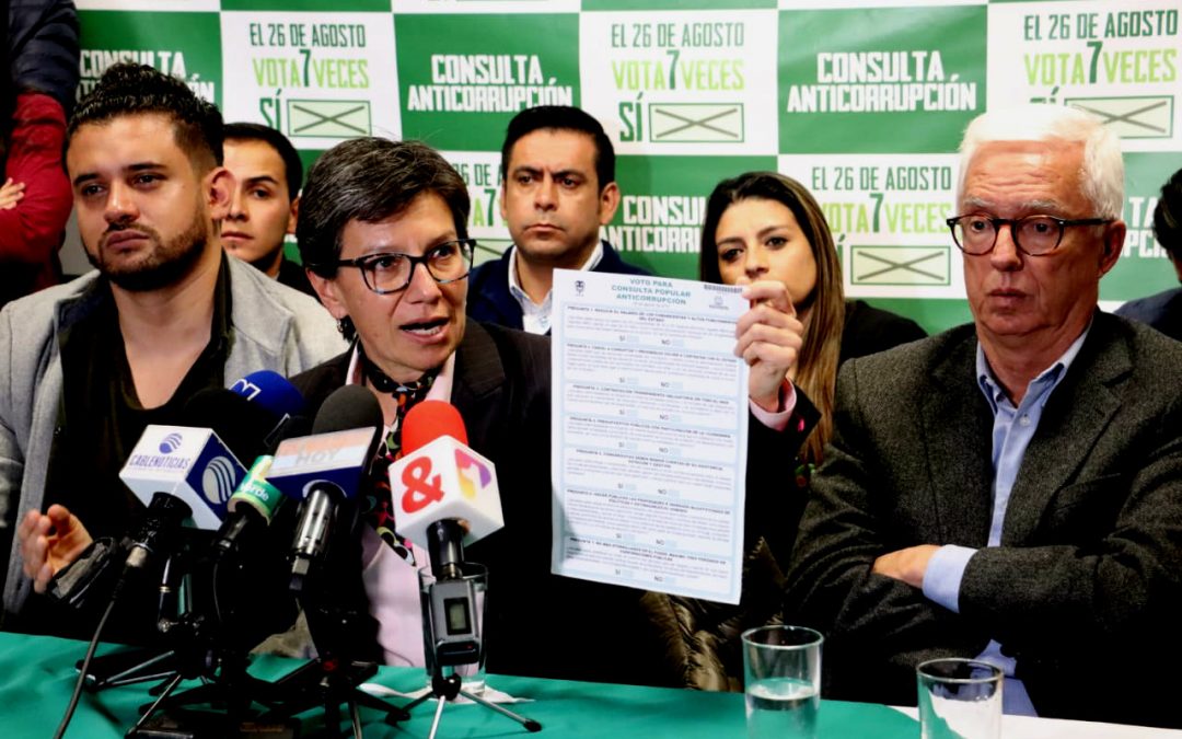 La Coalición Colombia emprendió campaña para que lo ciudadanos voten 7 veces sí en la Consulta Anticorrupción