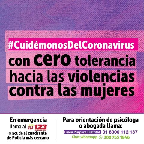 Todas contra el coronavirus y la violencia de género