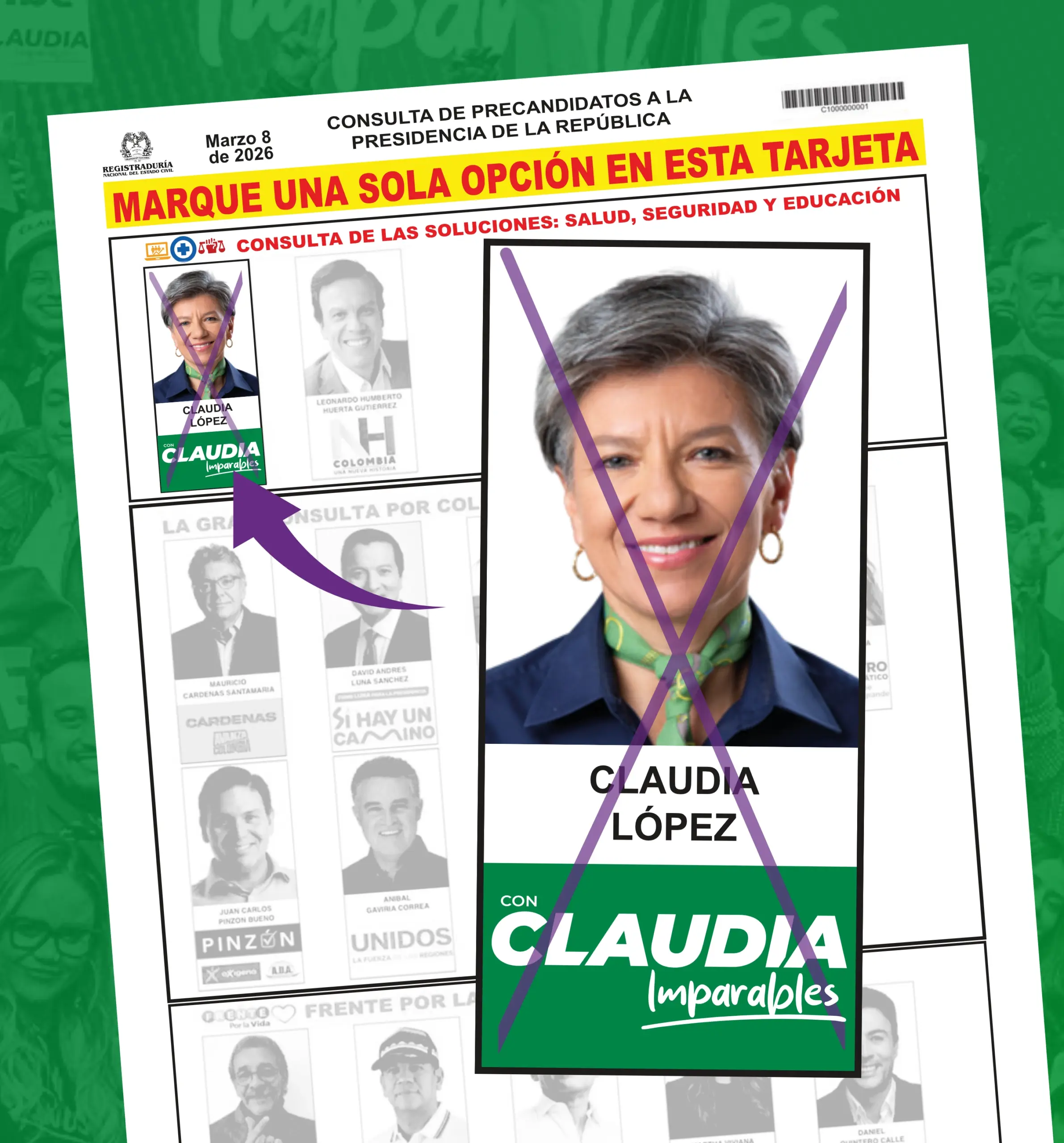 Vota por Claudia López en la consulta de las soluciones