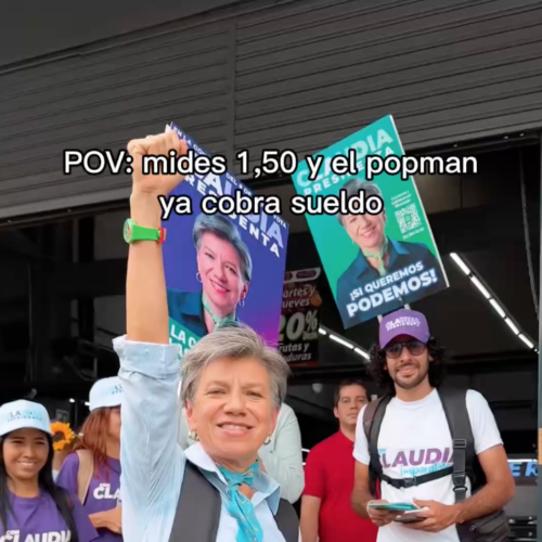 Claudia López demuestra que la estatura no define el liderazgo: ¡Un metro y medio de pura energía para una campaña imparable!