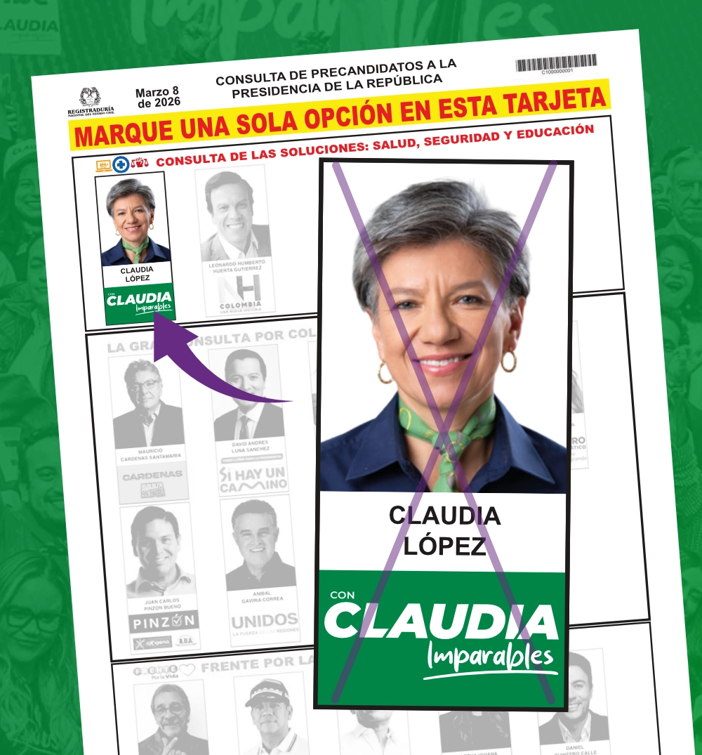 este 8 de marzo vota por Claudia López en la Consulta de las Soluciones
