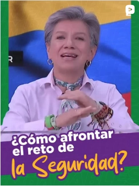 Claudia López cómo afrontar el reto de la seguridad