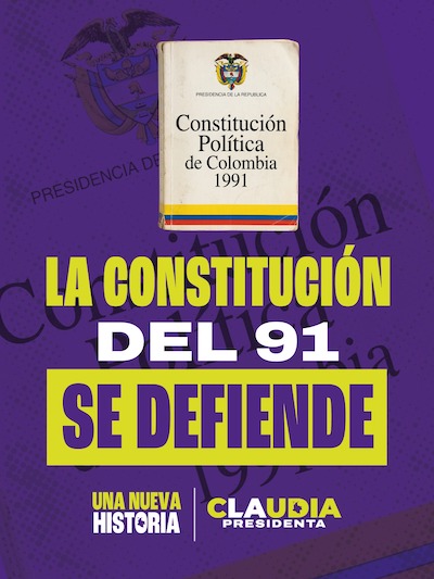 Claudia: «Seguiré defendiendo la Constitución del 91»