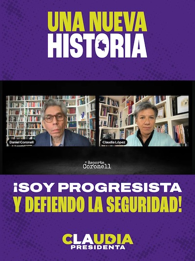 Claudia López: «Soy progresista de centro izquierda»
