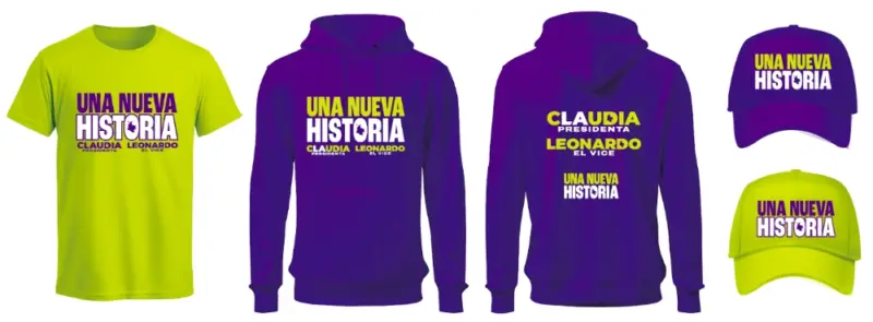 Kit de campaña 2 camiseta hoodie gorras unanuevahistoria